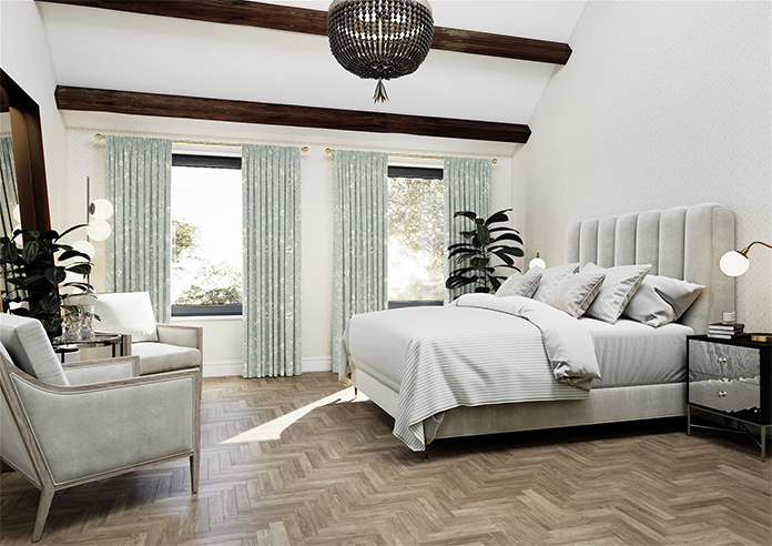 Etched Vine, Eau de Nil - Made to Measure Curtains - Image 7